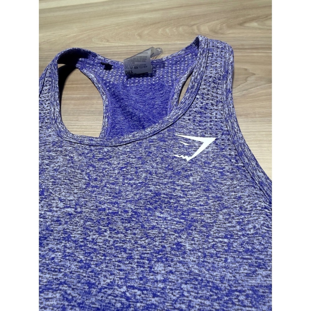 Gymshark Vital Seamless Tank Top Womens Small Purple Marl Racerback Gym Training